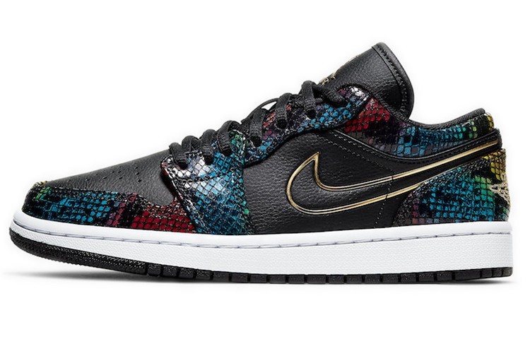 Jordan 1 Low Multicolor Snakeskin 2020 Womens CW5580-001