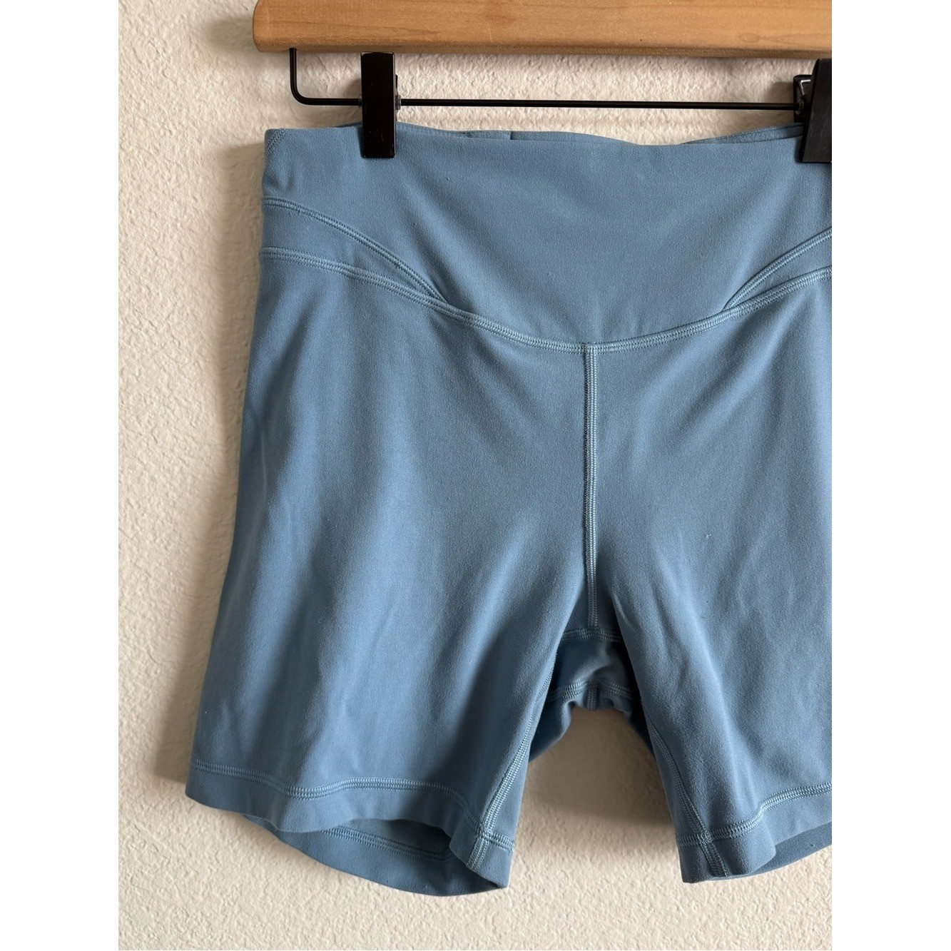 Lululemon Align Curve Seam High Rise 6″ Shorts Utility Blue LW7CQ4S Size 8