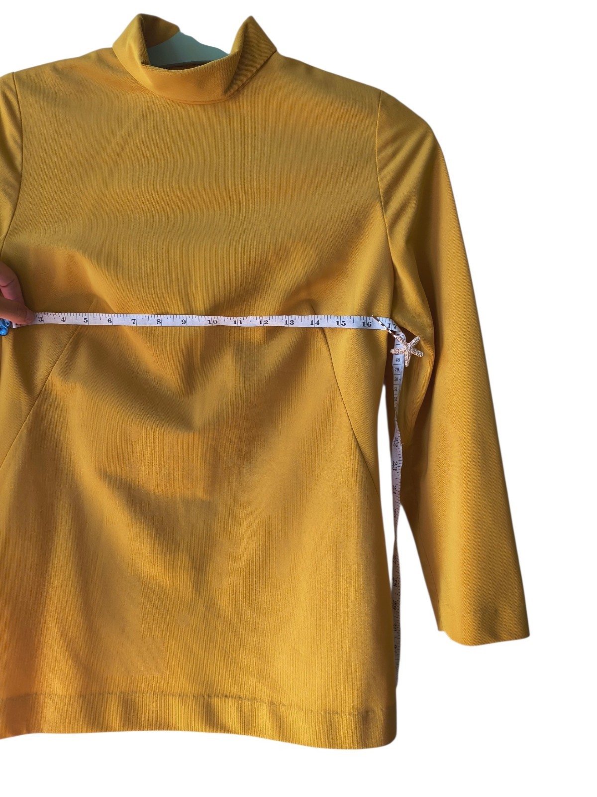 Vintage Groovy 1960s Mustard Yellow Mock Neck Mod Mini Full Back Zip