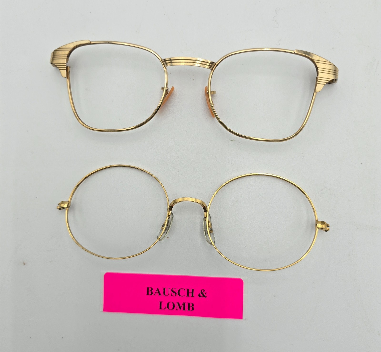8 VINTAGE WIRE RIM & SEMI-RIMLESS FRAMES FRONTS AO B&L UNIVERSAL NEW & USED