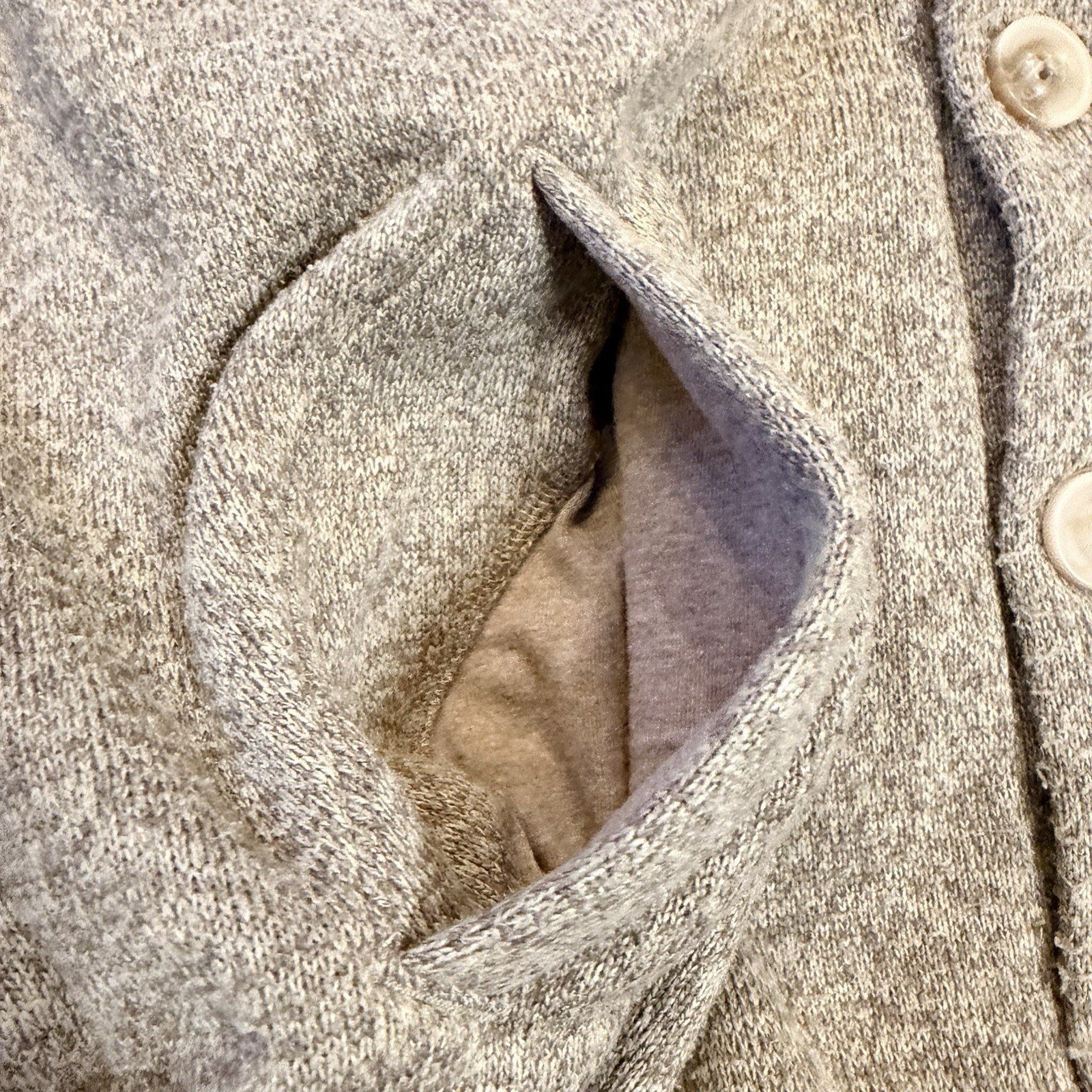 Pendleton Shawl Collar Cardigan Sweater Elbow Patches Medium Oatmeal Tan Grandpa