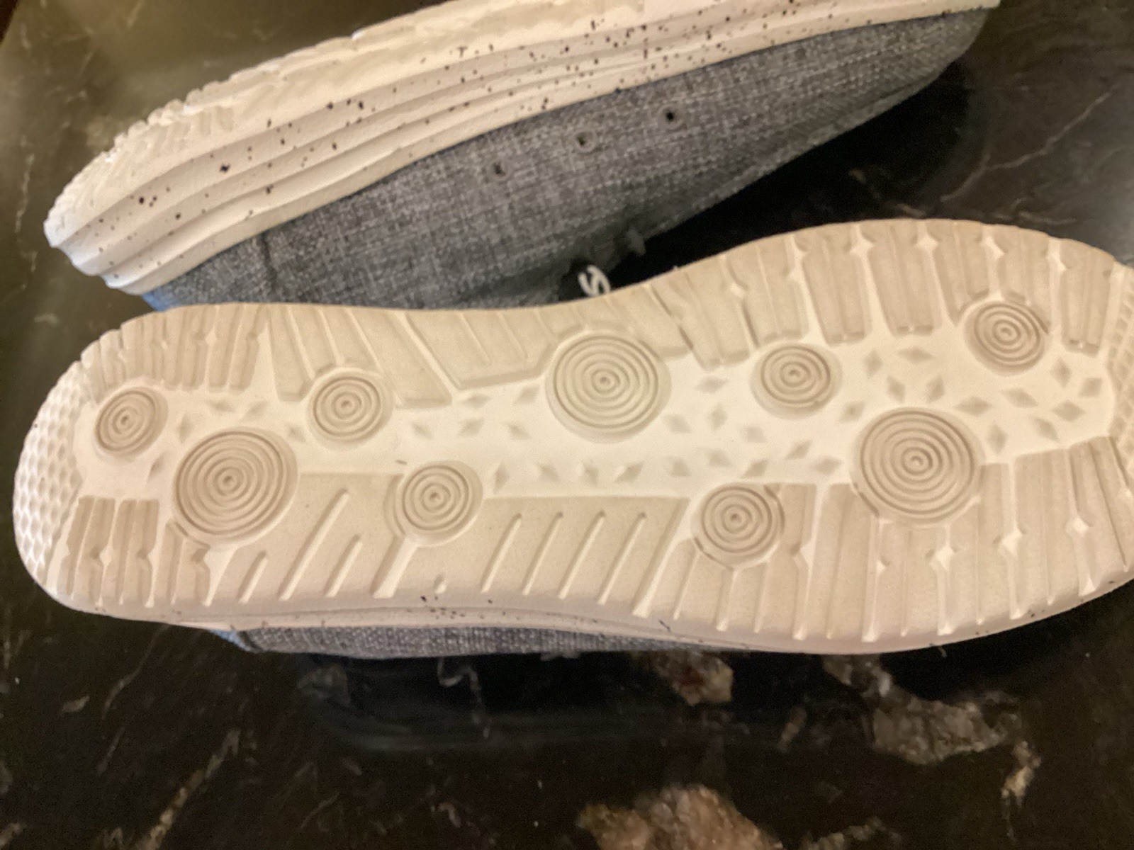 HOBIBEAR Wide Toe Barefoot Shoes Slip-on Gray Knitted Fabric Upper Mens Sz 12