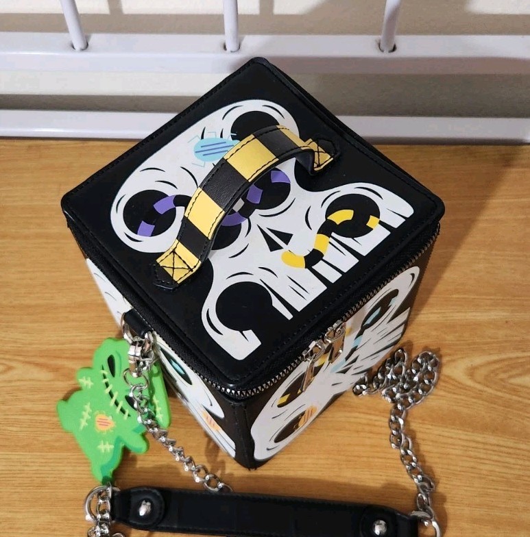 DISNEY HER UNIVERSE NIGHTMARE BEFORE CHRISTMAS CUBE PURSE BAG OOGIE BOOGIE