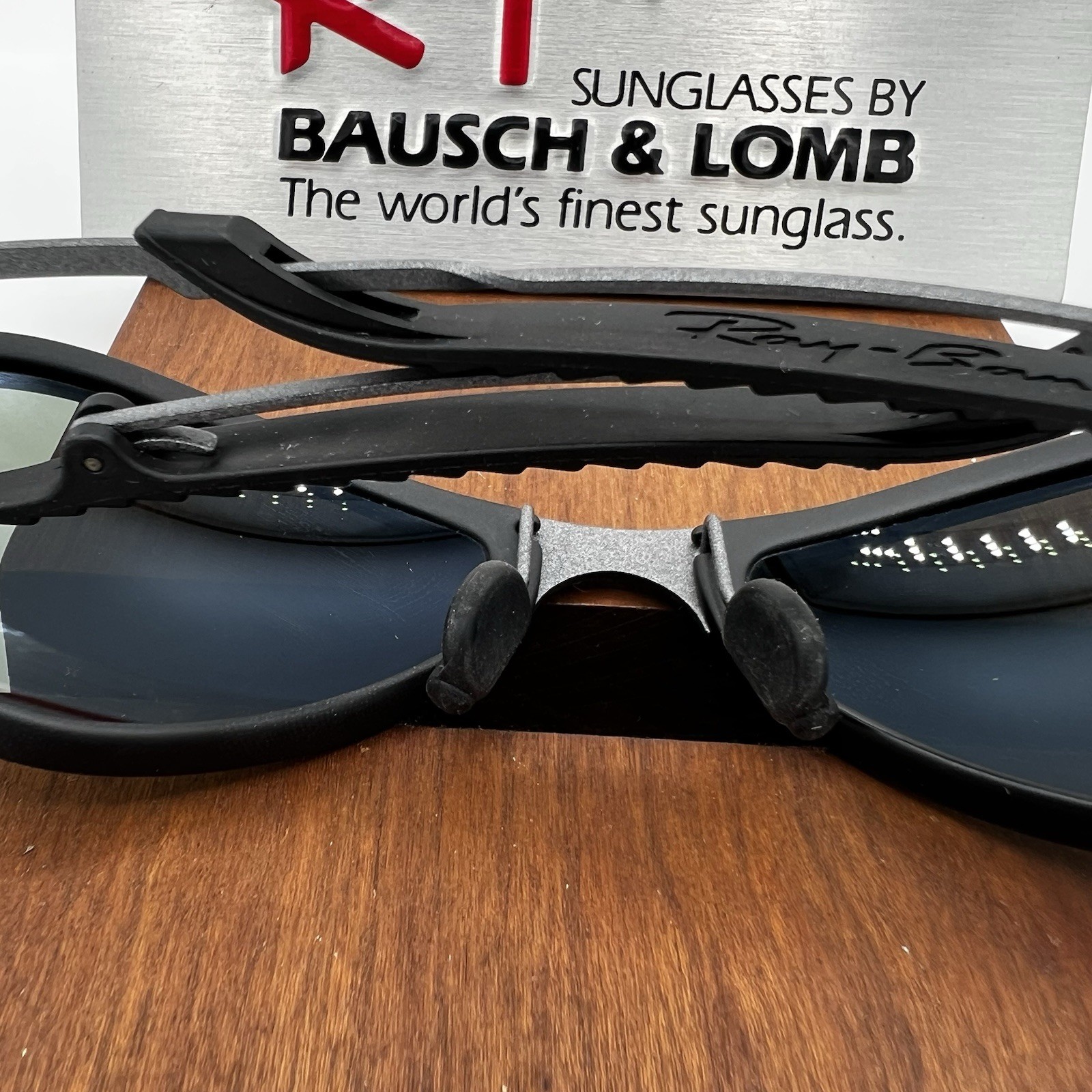 VTG B&L RAY-BAN W2378 G15 MATTE-Gray ORBS COMBO DELUXE Metal Black Rubber NOS