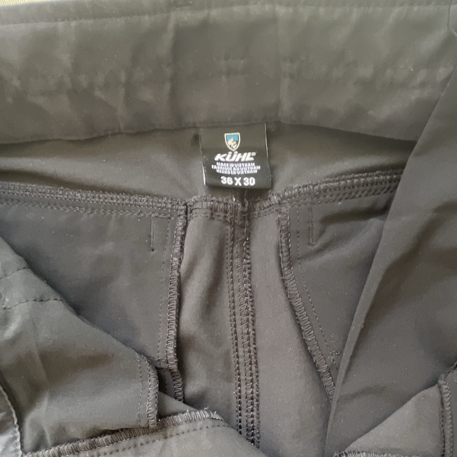 Kuhl Resistor StretchX Men’s Black Hiking Pants, Cotton Blend, Size 36