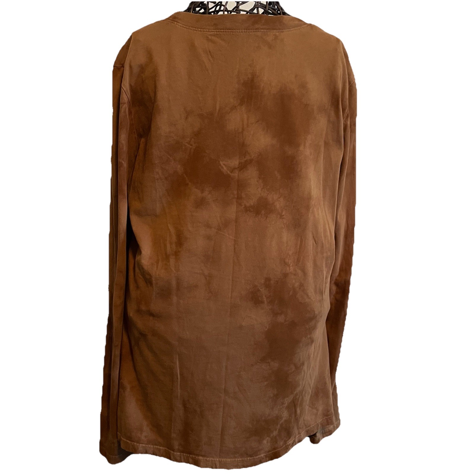 Jack Flash Western Long Sleeve Tee XL Caramel Brown Rhinestone Rodeo Cowgirl