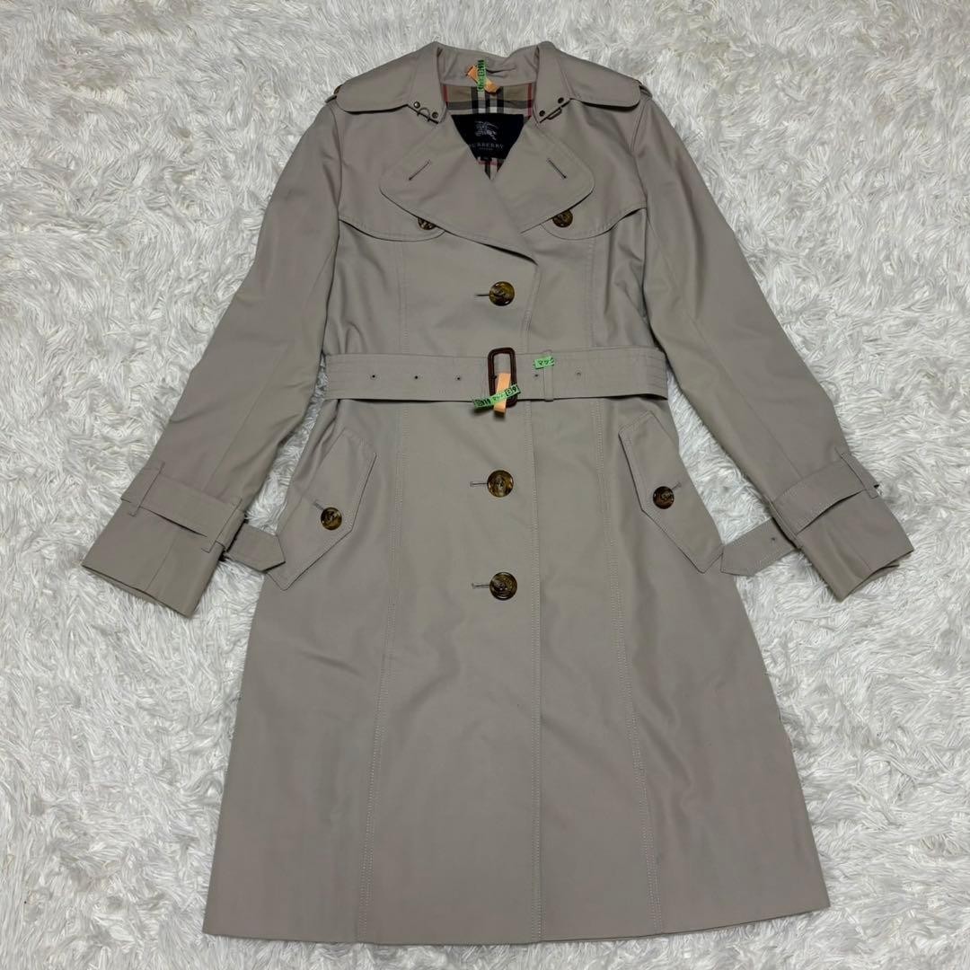 Excellent condition Burberry London trench coat beige Nova check gabardine S