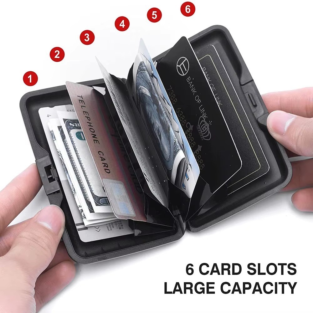 RFID Blocking Credit Card Aluminum ID case Hard Shell Wallet for Men or Women