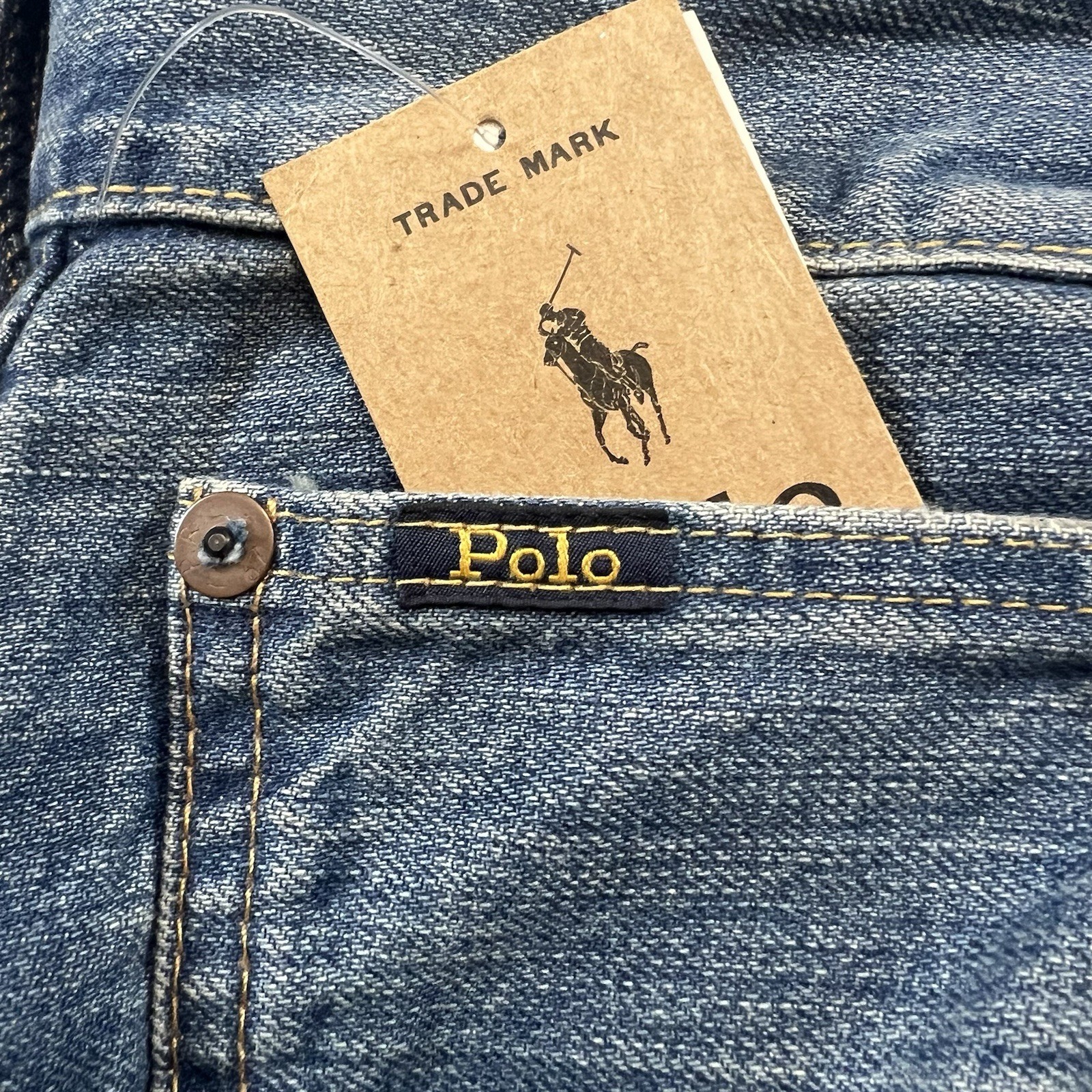 Polo Ralph Lauren Big & Tall Jeans 52B x 30 Hampton Relaxed Straight Leg NWT