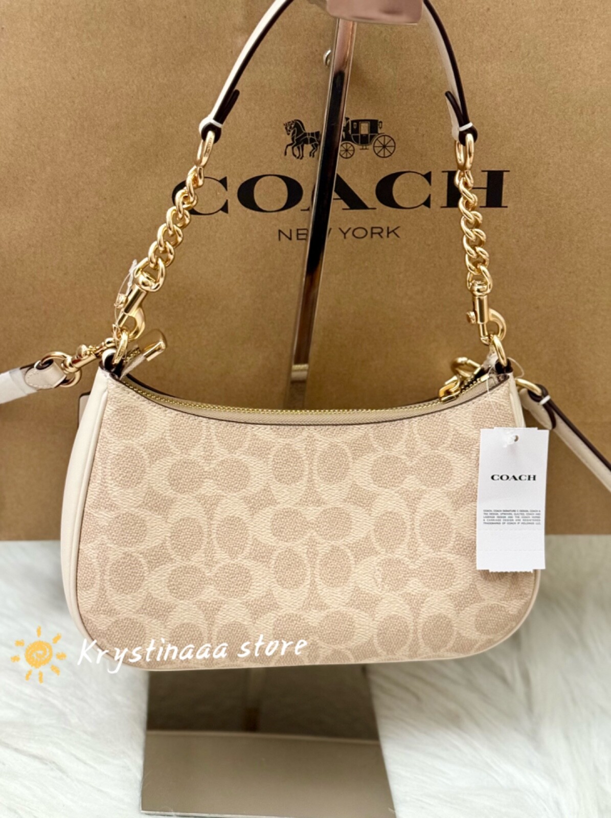 NWT Coach Teri Shoulder Bag In Signature Canvas CV933