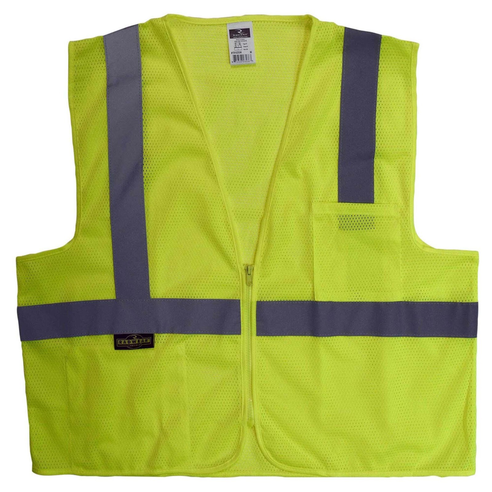 ANSI ISEA 107-2015 CLASS 2 MESH HIGH VISIBILITY REFLECTIVE ROAD WORK SAFETY VEST