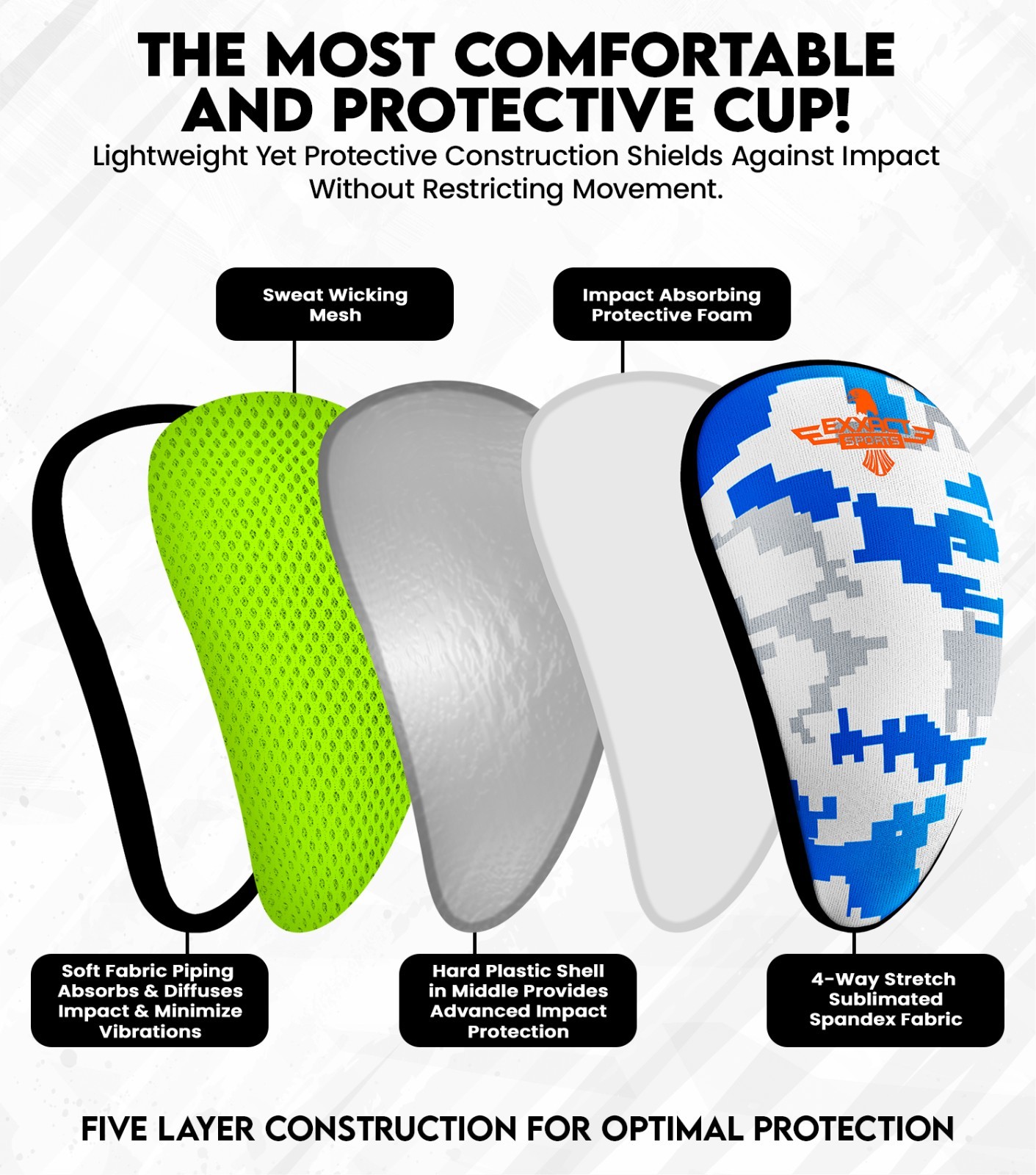 Exxact Sports Men Compression Shorts with Soft Athletic Cup for Baseball Footb