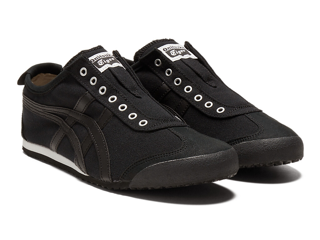 Onitsuka Tiger MEXICO 66 SLIP – ON Canvas WHITE BLACK CREAM BIRCH NAVY TRICOLOR.
