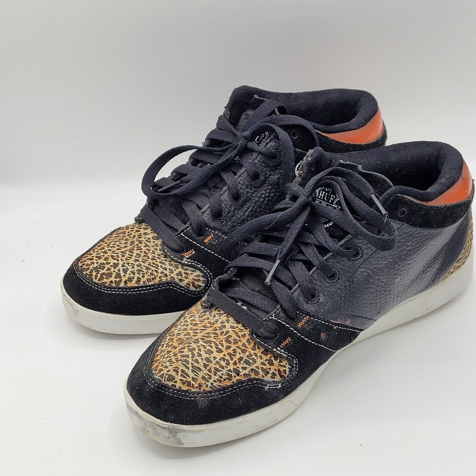 DVS HUF 5 Mid O.I. “Original Intent” Skate sneakers men’s Size 12 orange black