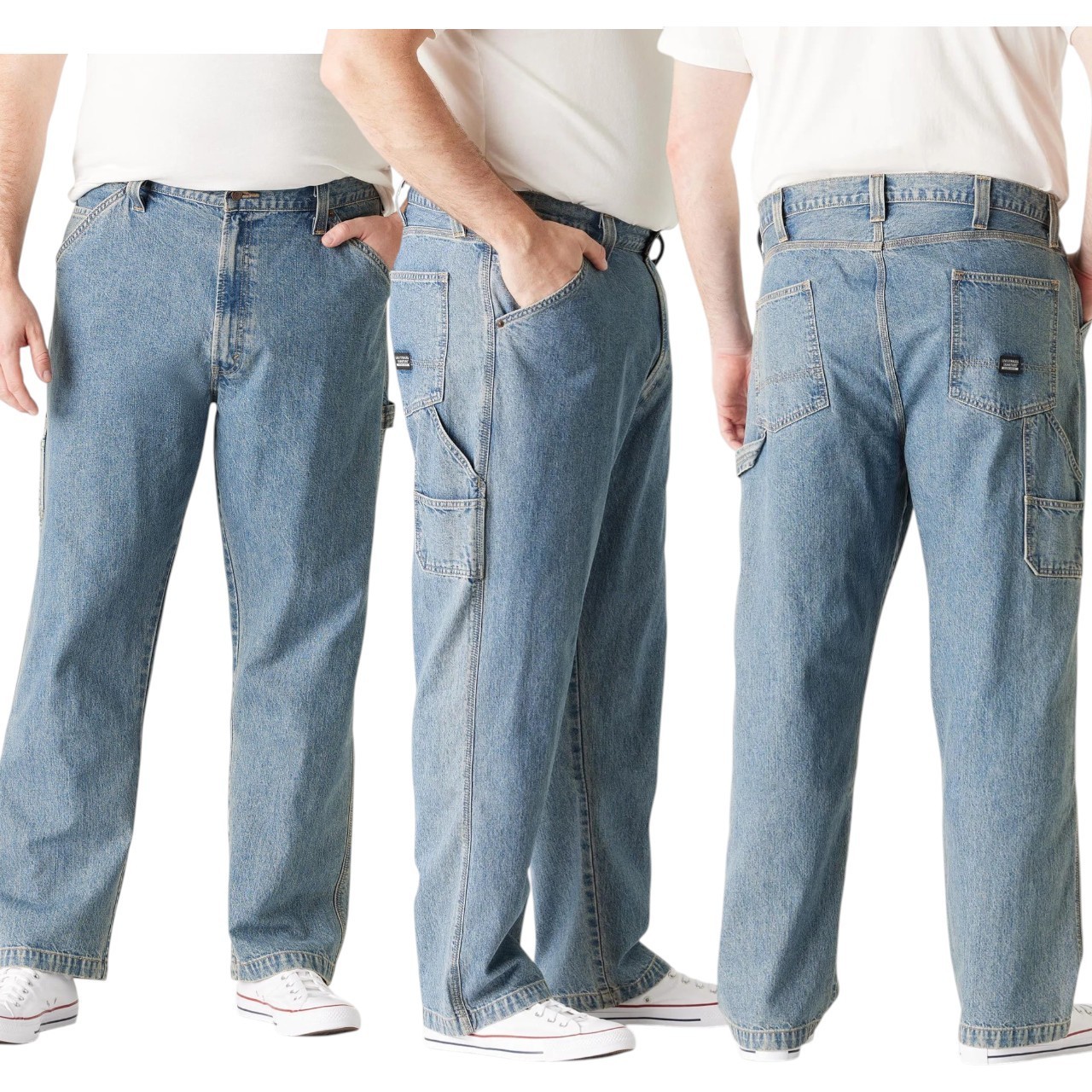 Levi Strauss Signature Carpenter Jeans Big Tall 54×32 52×30 Indigo Blue