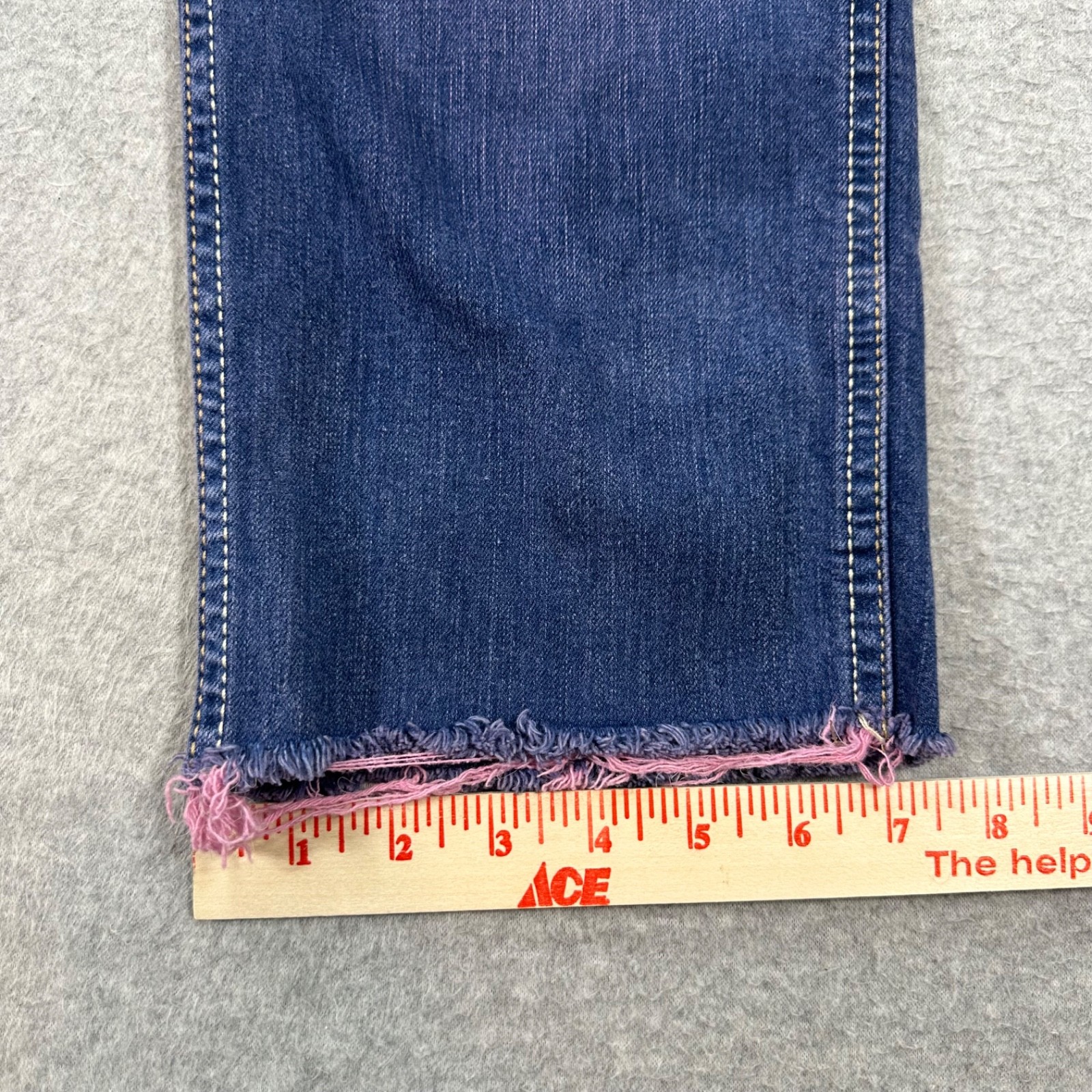 Ariat Jeans Women’s 31R Perfect Rise Rebar Slim Stretch Denim Purple Raw Hem