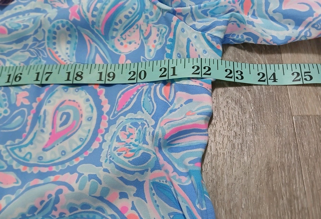 Lilly Pulitzer Charlee Tunic Dress Blue Fish Kiss XL paisley beach vacation NWT