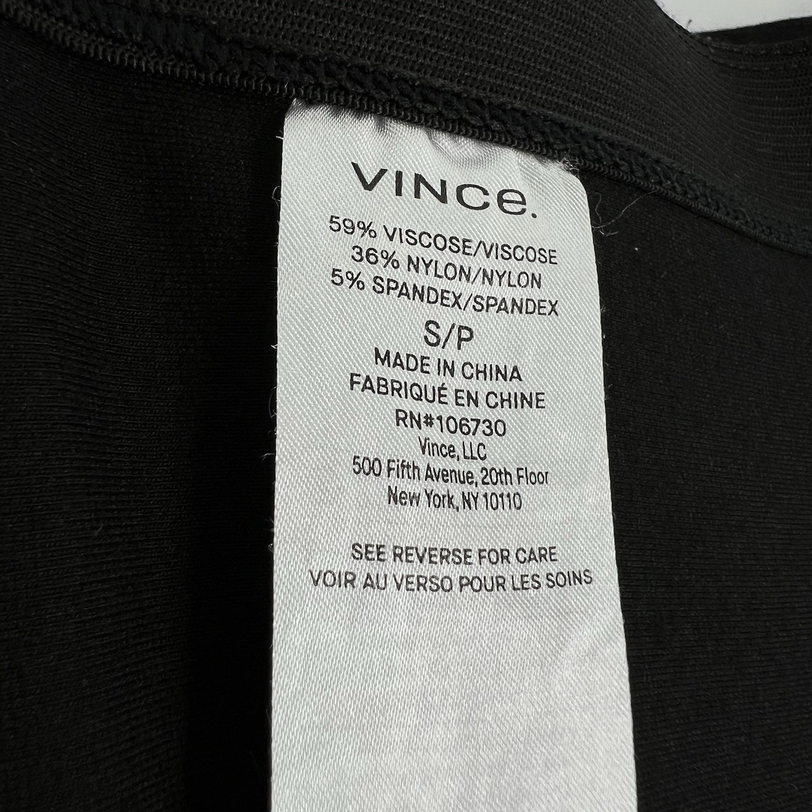 Vince Pants Womens Size Small Black Stretch Ponte Knit Elastic Waist 27.5in