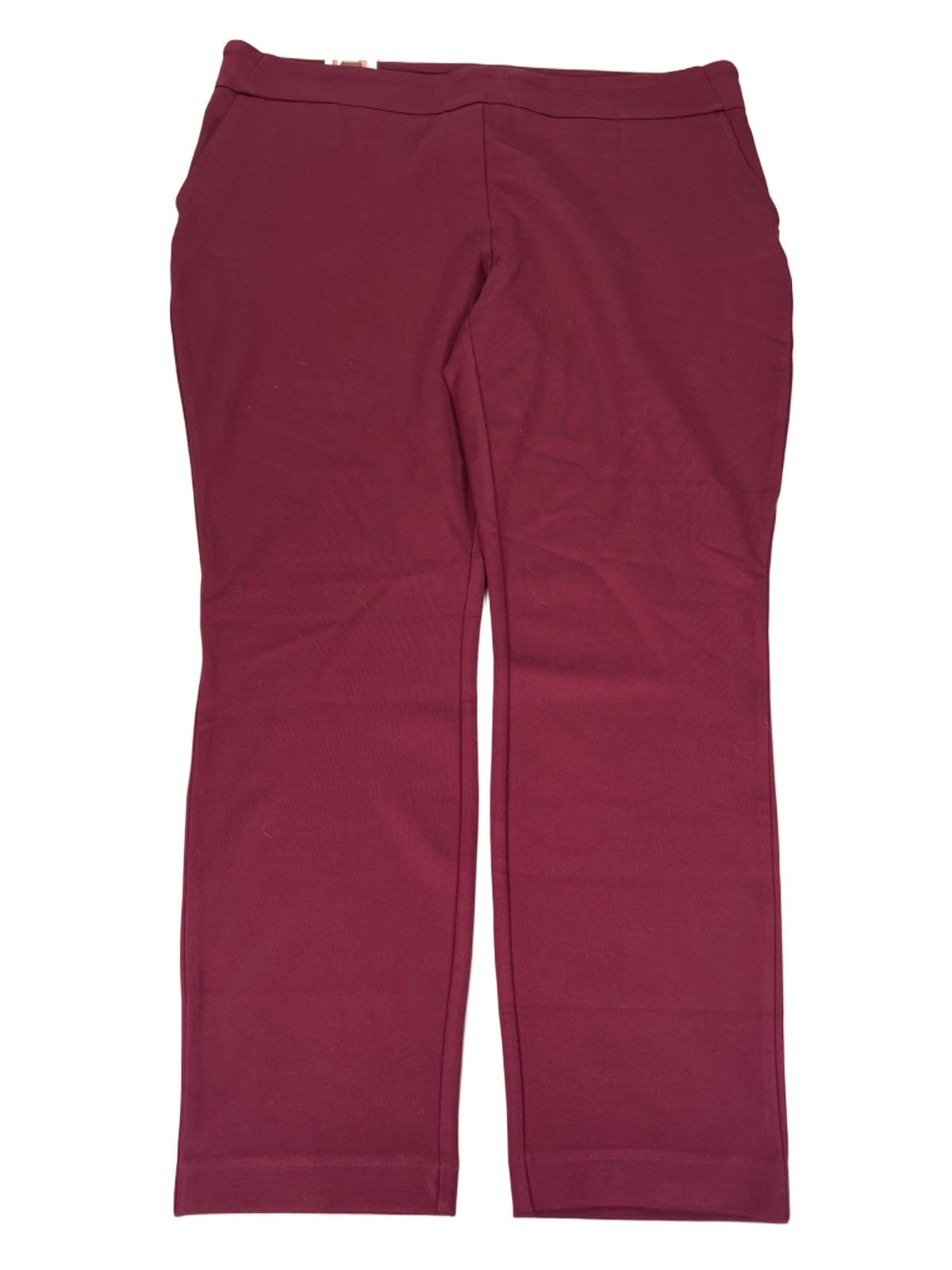 Dalia Women’s Burgundy Tummy Control Pull On Ponte Pants – XXL