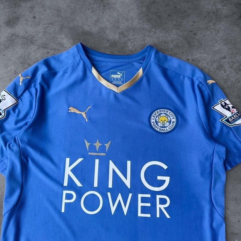 2015/16 Puma Leicester City Jamie Vardy Soccer Jersey Home Blue Small
