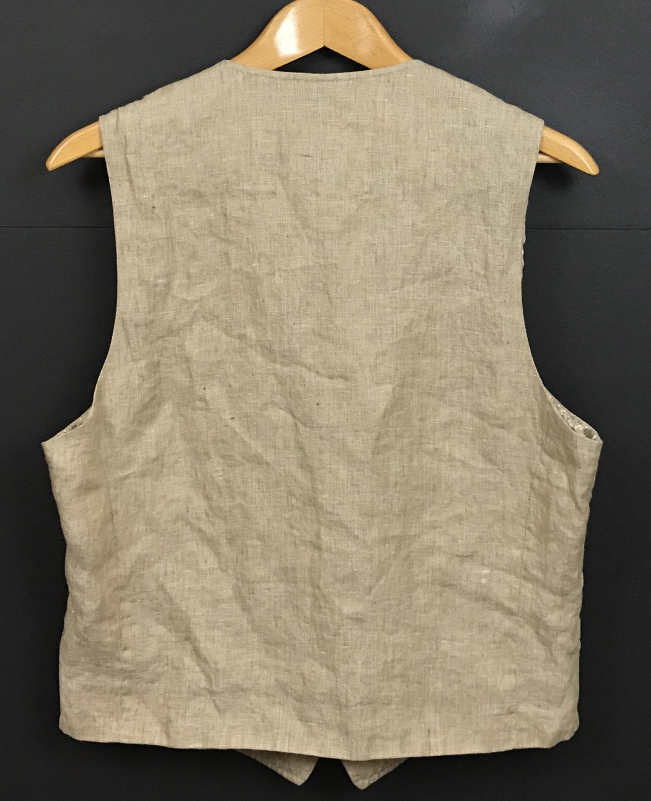 Murano Baird McNutt Linen Vest Beige Waistcoat Men’s Size L
