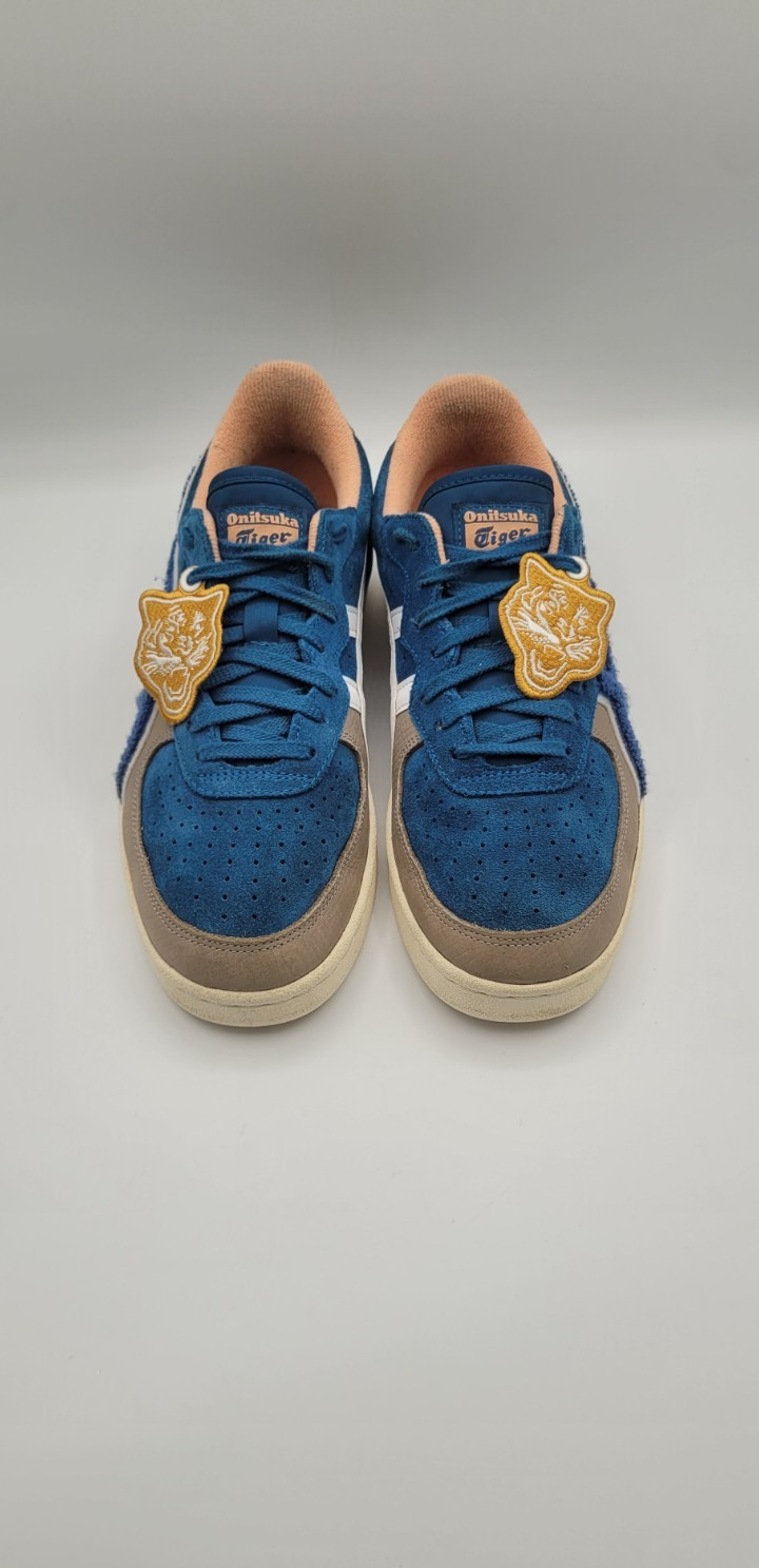 Onitsuka Tiger GSM SD Mens 9 Blue Suede Sneakers Rare Patch Logo Japan Style