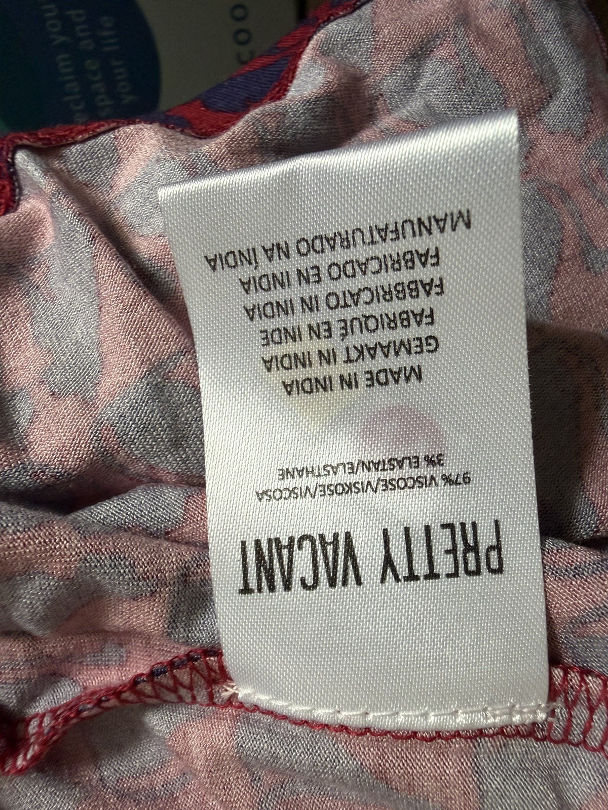PRETTY VACANT Raspberry Navy Blue Art Deco Cat Print Long Sleeve Top UK14 BNWT