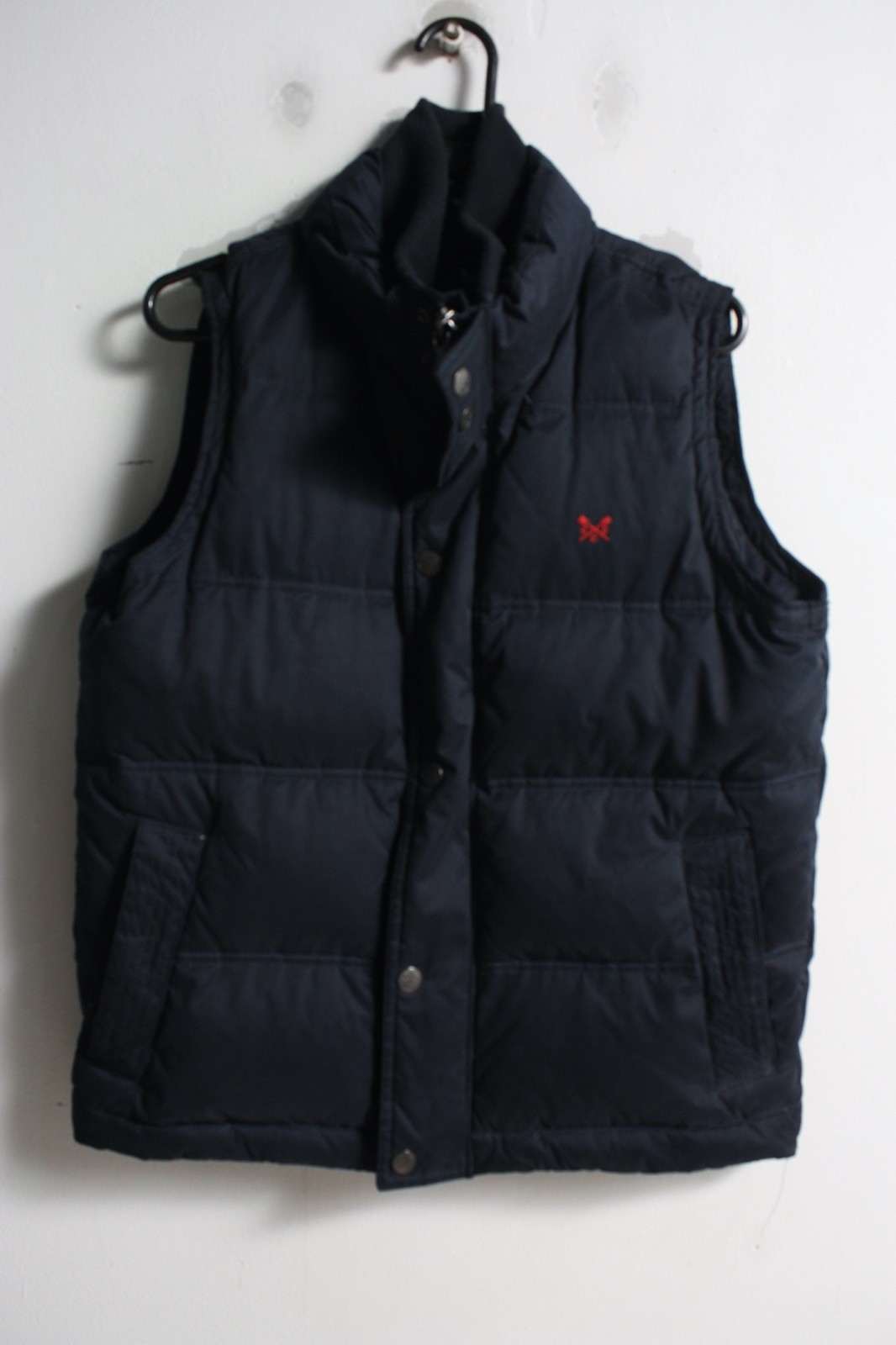 Crew Clothing Mens Thick Quilted Bodywarmer Jacket -Blue – Size S Small (m23)
