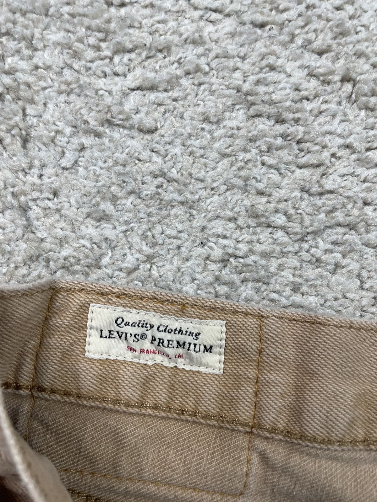 Levis Premium Lot 568 Stay Loose Jeans Mens 32×34 Fits 33×32 Brown Baggy Grunge