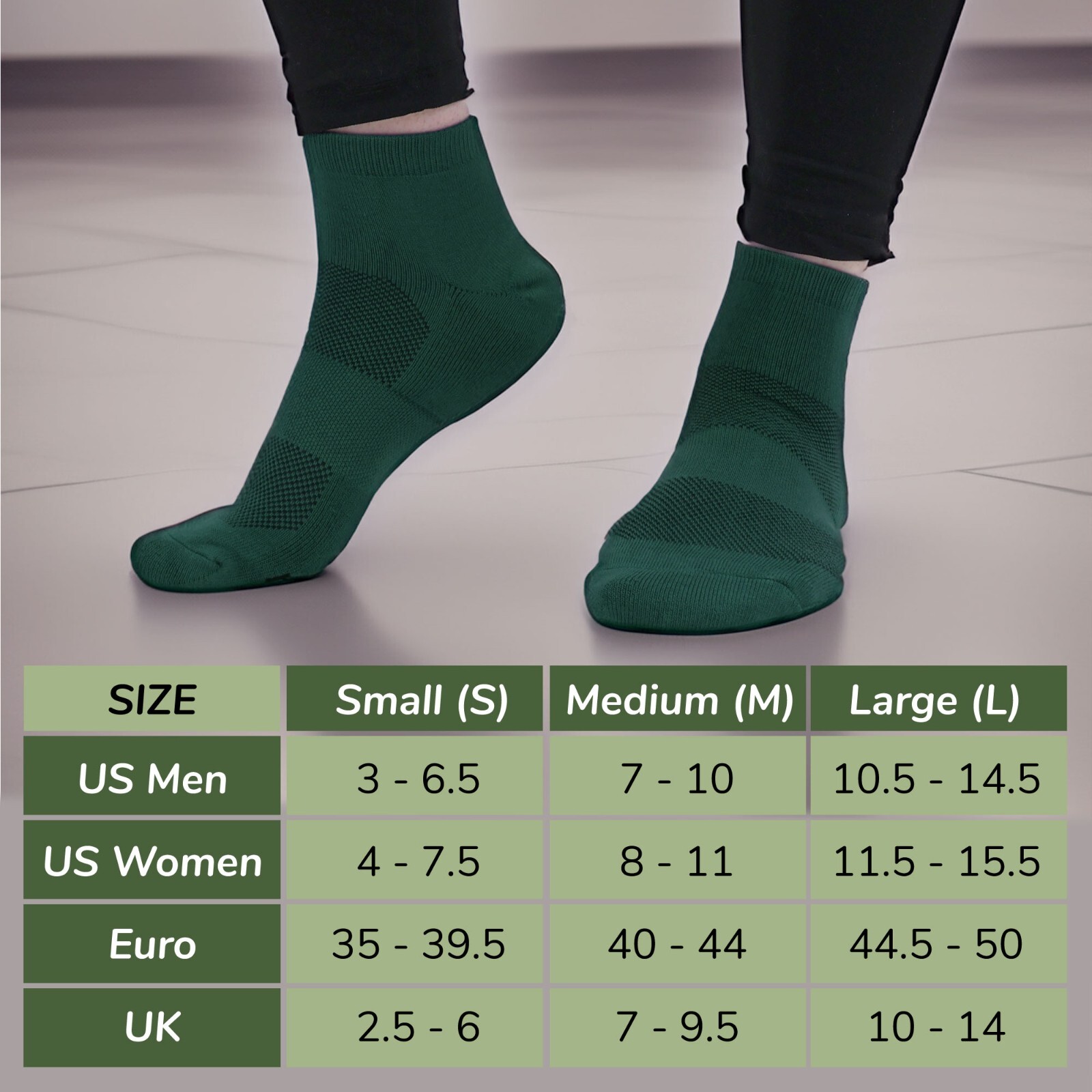 Unisex Rayon from Bamboo Fiber Sports Superior Wicking Athletic Quarter Socks