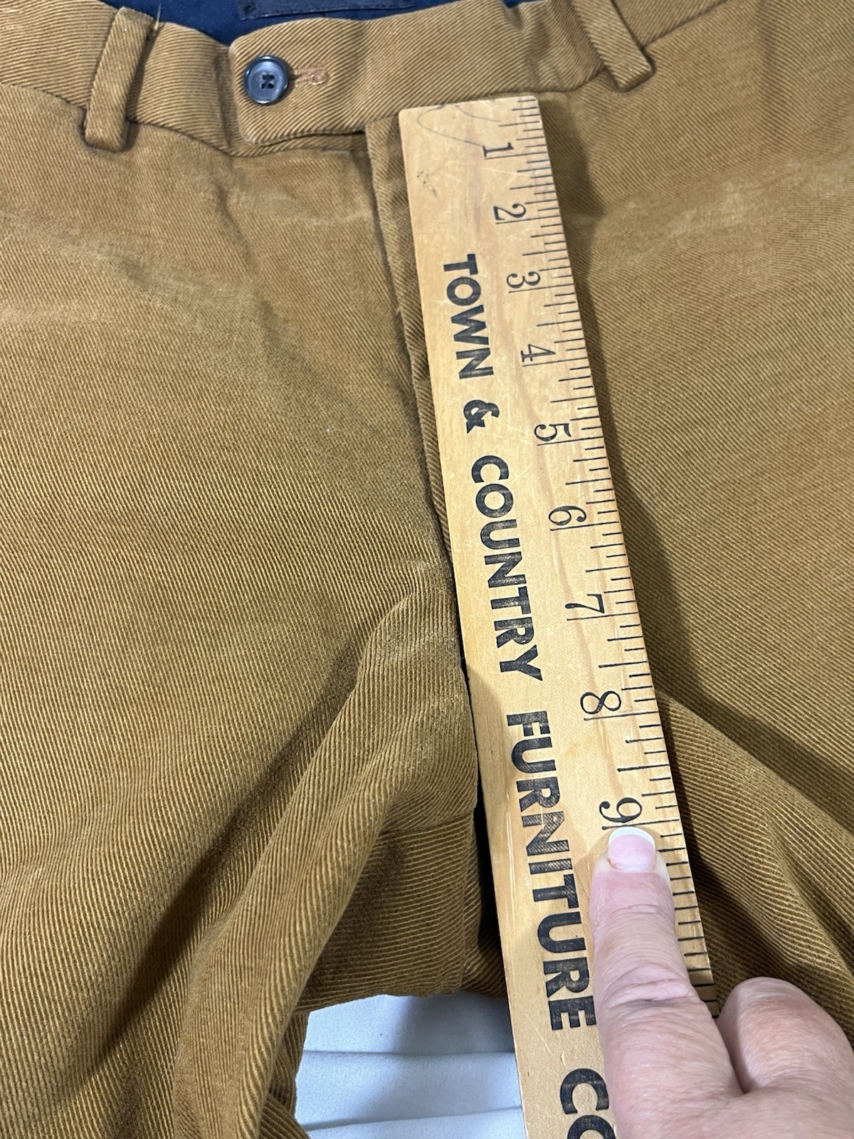 HILTL CORDUROY MENS PANTS FLAT FRONT 100% BAUMWOLLE COTTON BROWN SZ 52 36×32”