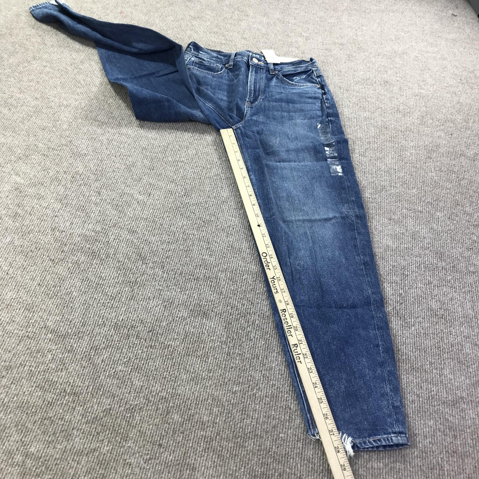 American Eagle Mom Jeans Womens 2 26W High Rise Relaxed Distressed Denim Pants