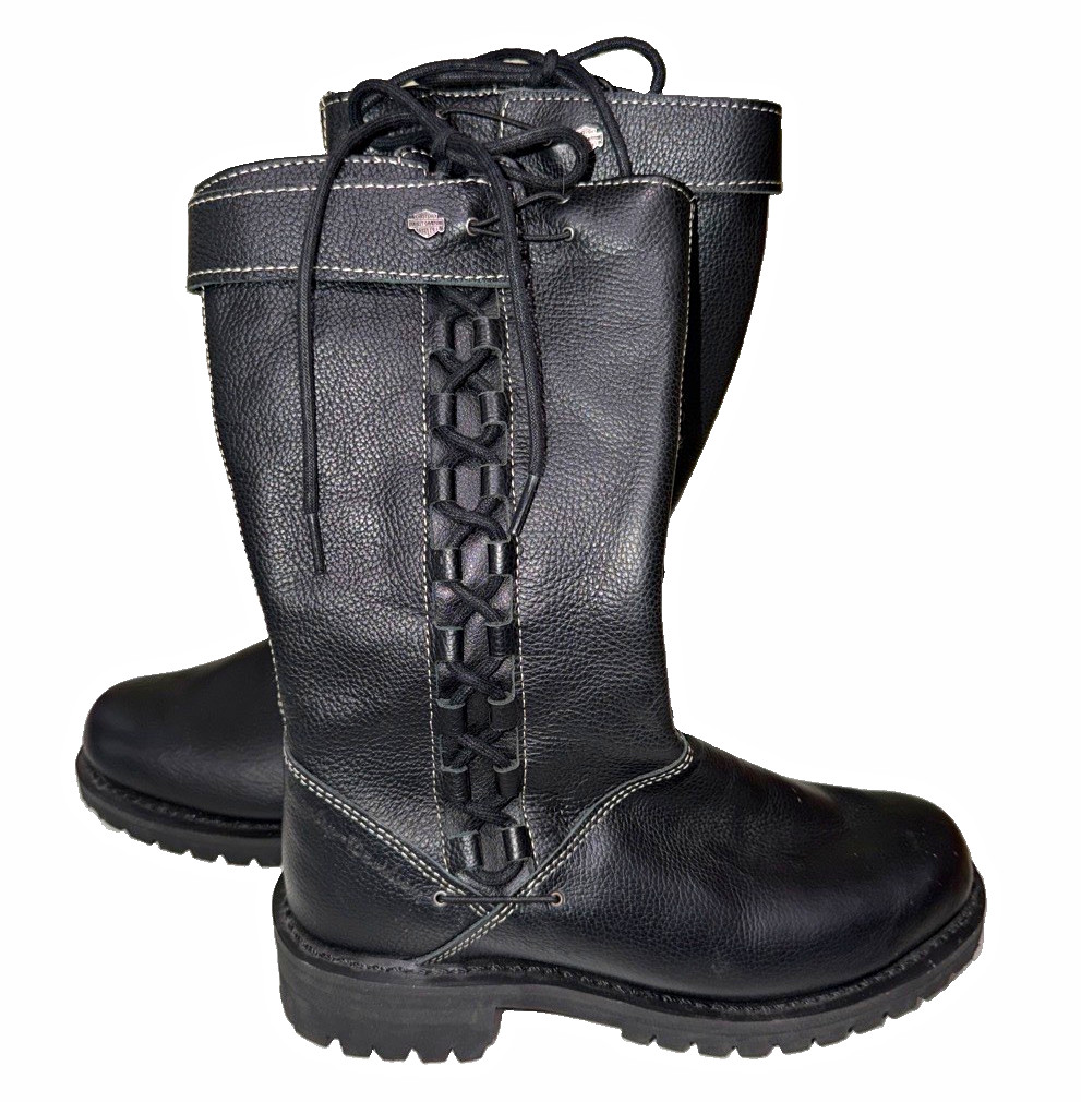 Harley-Davidson Women’s melia Biker Boots Zip Lace US 8.5 See all pics