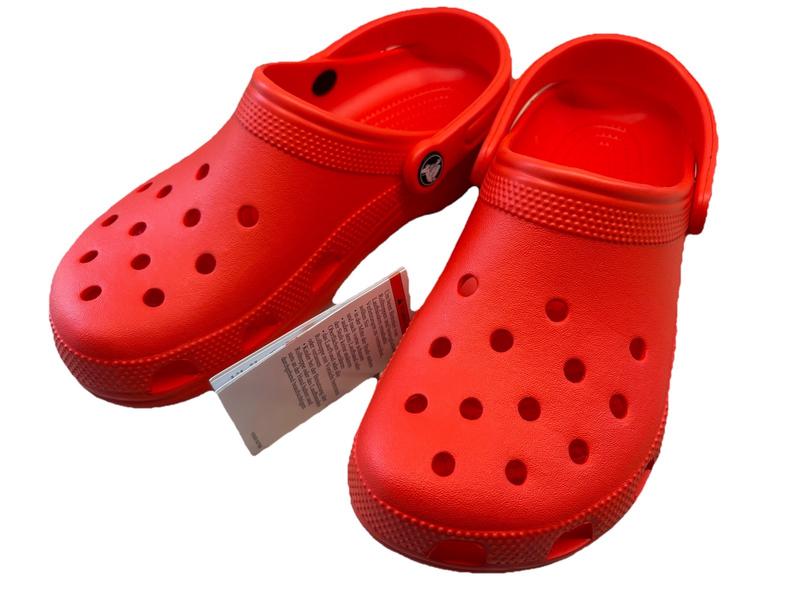 Crocs Classic Women’s Clogs Sandals Size W9 M7 Red Slip-On New In Box Fast Ship