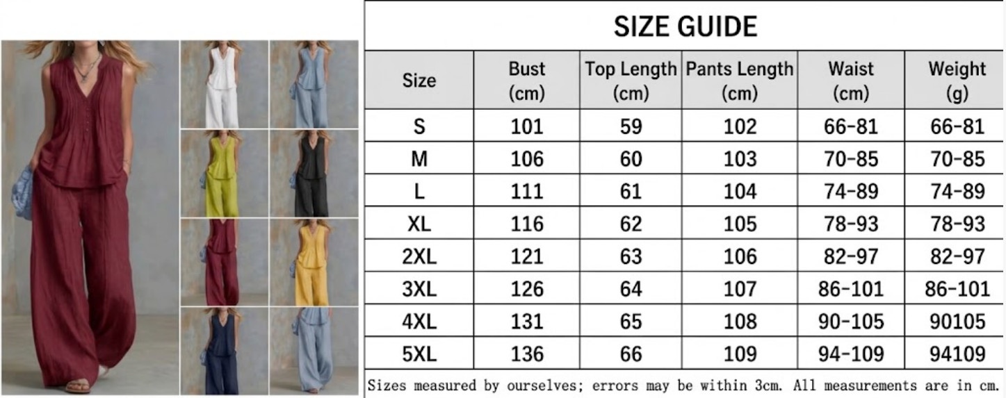 Womens 2 Piece Lounge Set V Neck Sleeveless Top Wide Leg Pants Casual Outfits