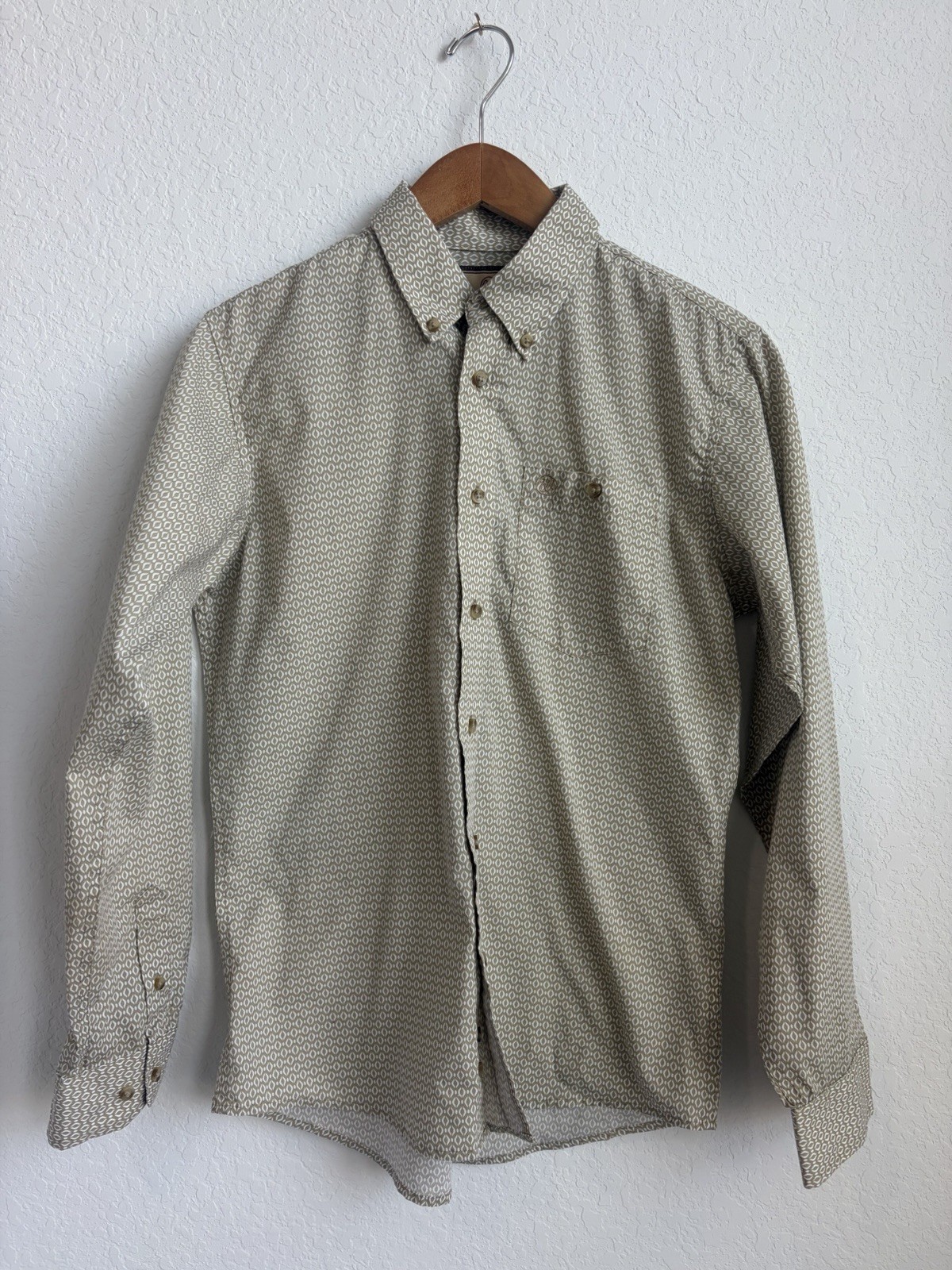 Wrangler Kids XL Woven Cotton Geometric Button-Down Collar Long Sleeve Shirt