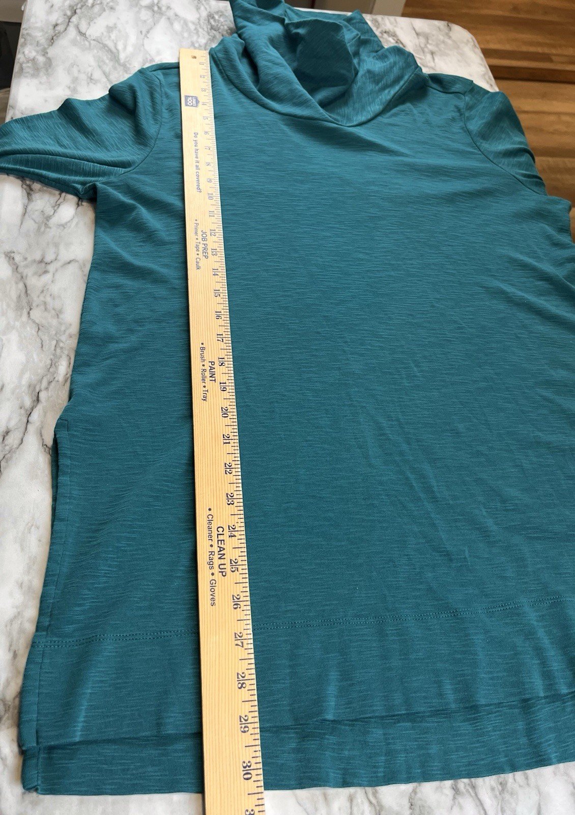 J. Jill Cowl Neck Tunic Womens Sz Medium 100% Pima Cotton Turquoise
