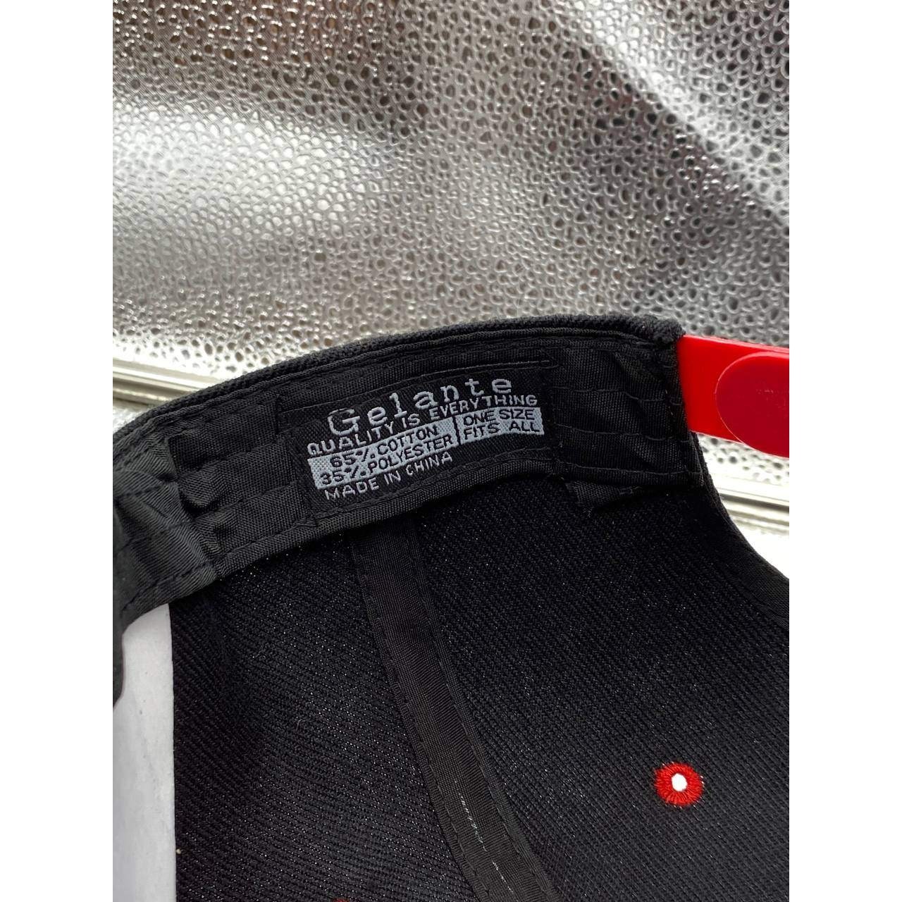 Gelante Snapback Hat Mens One Size Black Red Two Tone Flat Brim Baseball Cap