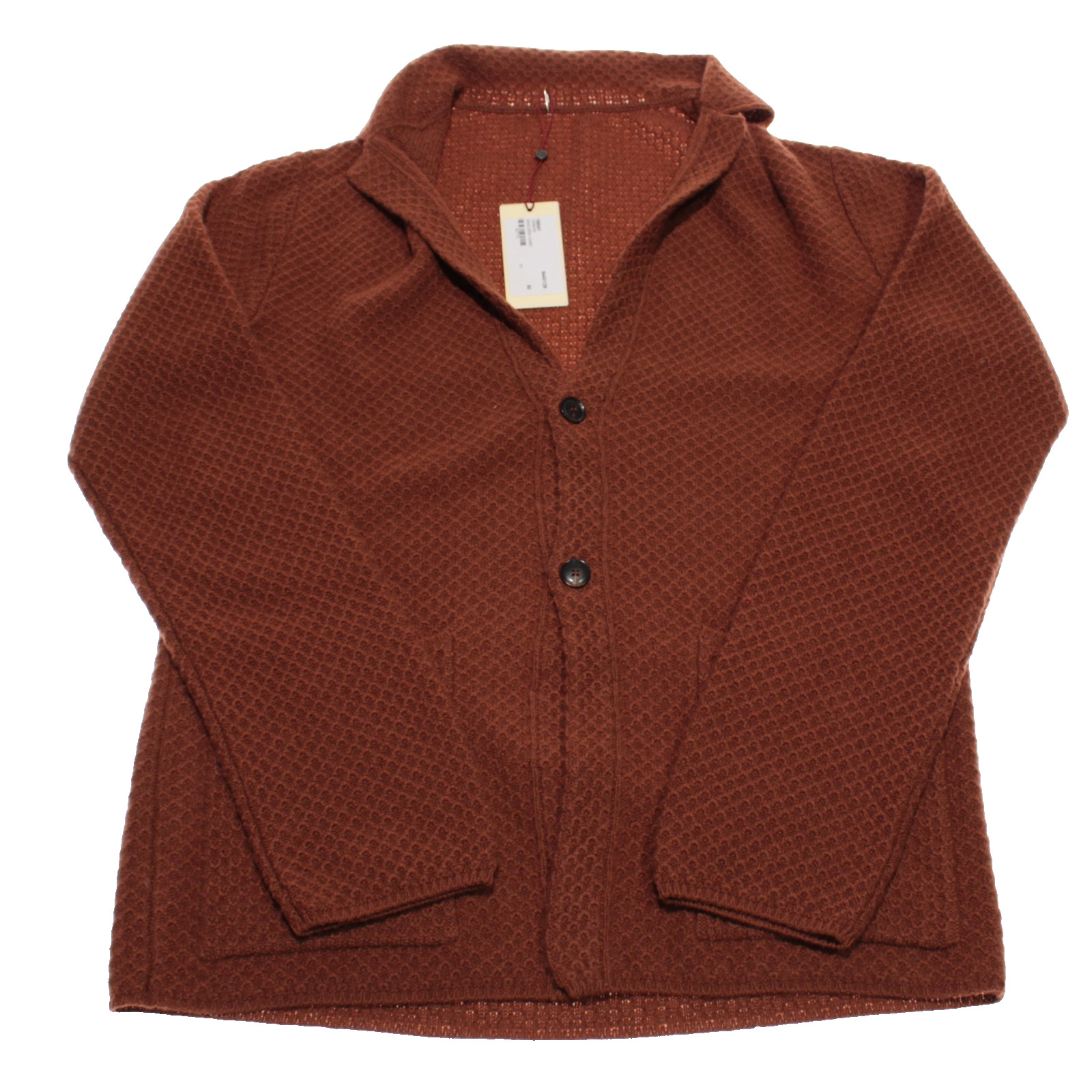 Luciano Barbera NWD Cardigan Sweater Jacket Size 50 (US M) in Brown