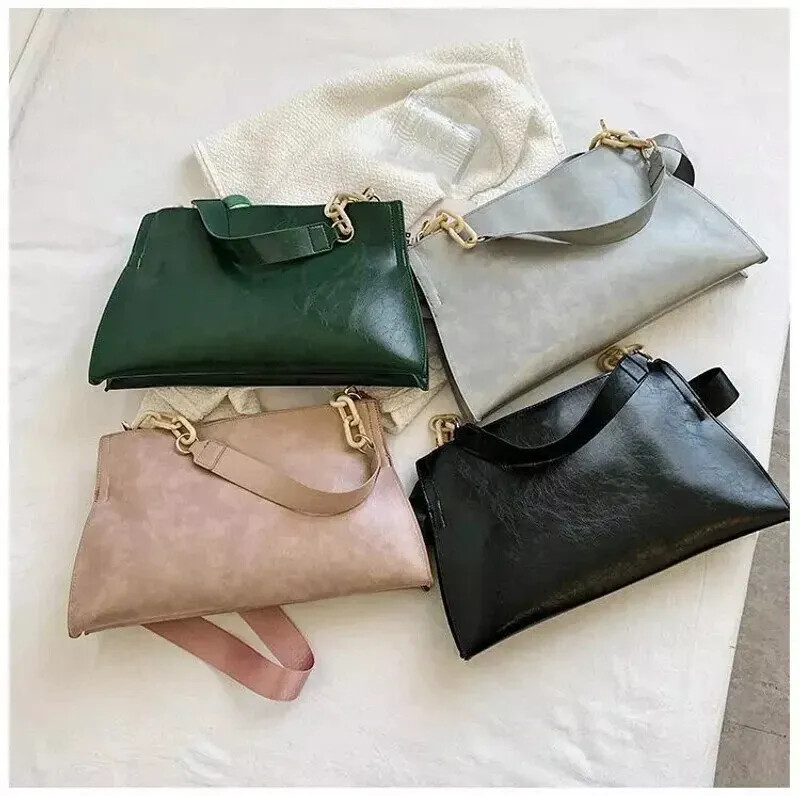 Women’s Large Capacity Soft Leather Shoulder Bag Crossbody Tote Handbag Purse