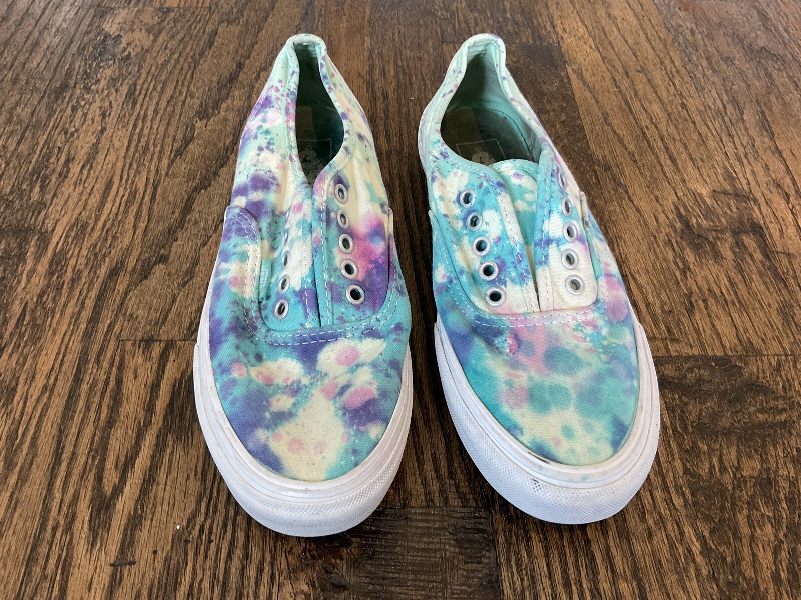 VANS T375 Skate Sneakers Tie Dye Lace Up Skate Shoes US Size Men 5.5 Women 7
