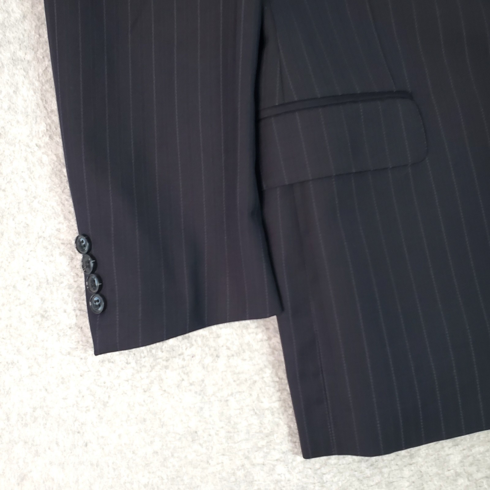 Ermenegildo Zegna Wool Suit Charcoal Pinstripe (IT 52R) Mens 42R US Pants 34X29