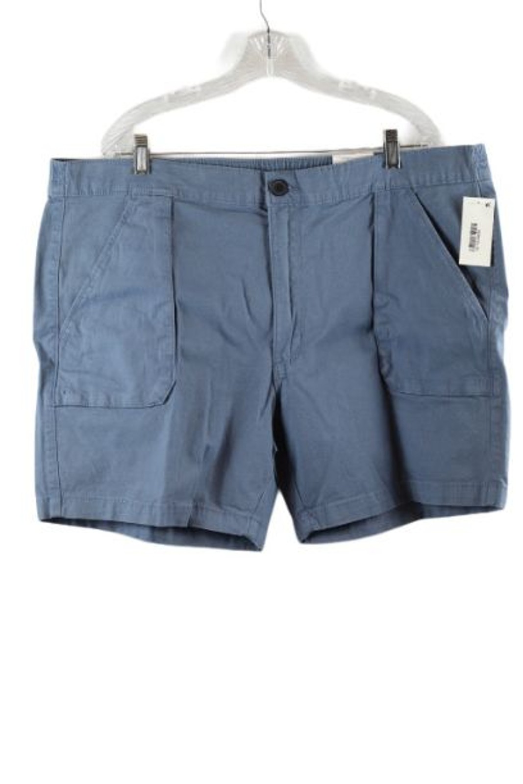 St John’s Bay Blue Men’s Casual Shorts Front Zip Button Closure Size 42 002