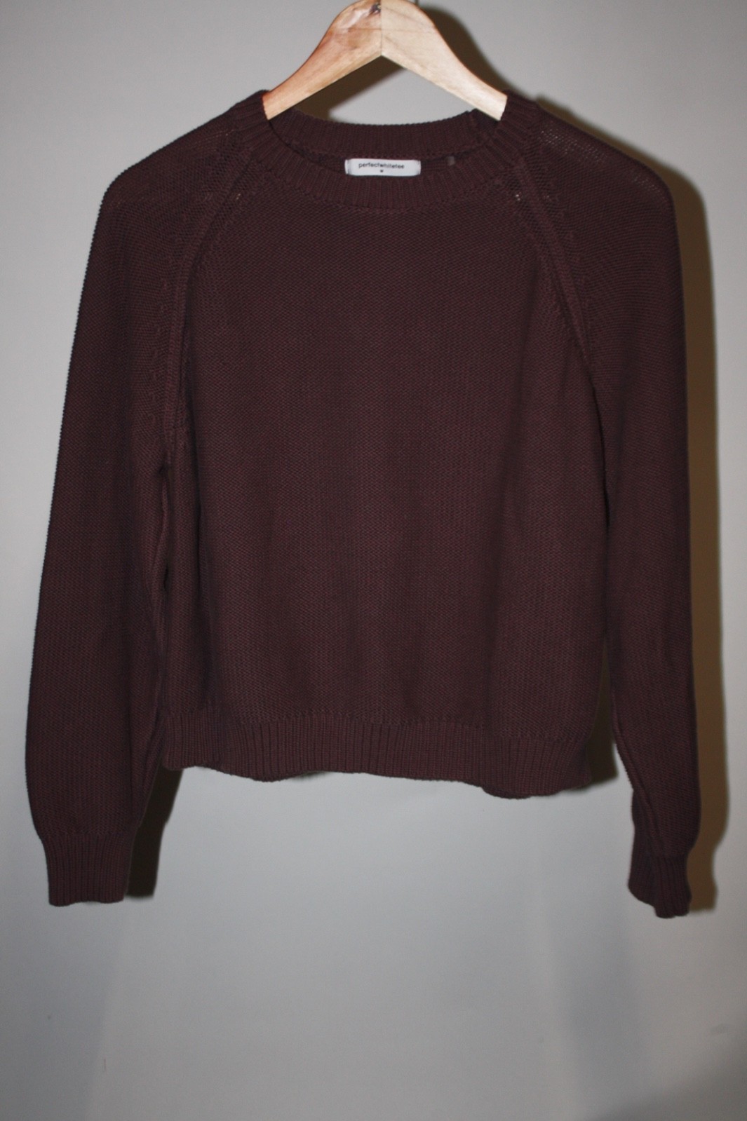 $198 perfectwhitetee Women’s 100% Cotton Crew Neck Sweater Size Medium EVIE USA