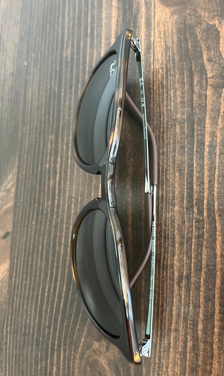 Ray-Ban Erika RB4171 Sunglasses Havana Dark Green Gradient w/ Case and Box