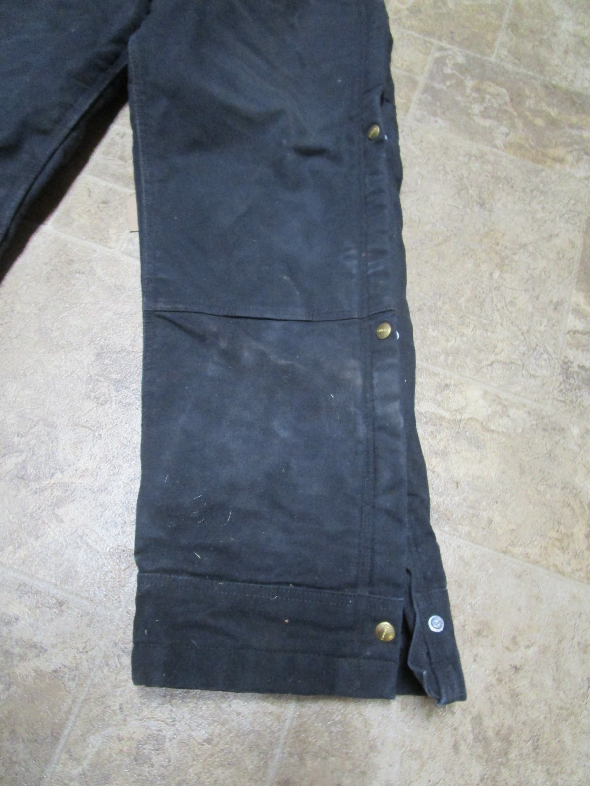 Carhartt bibs black used 104393 size Medium
