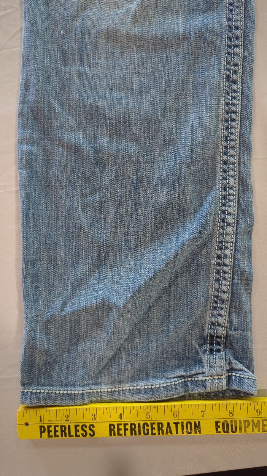 BKE Jake Jeans Mens 31×31 Blue Light Wash Relaxed Straight Denim Embroidered