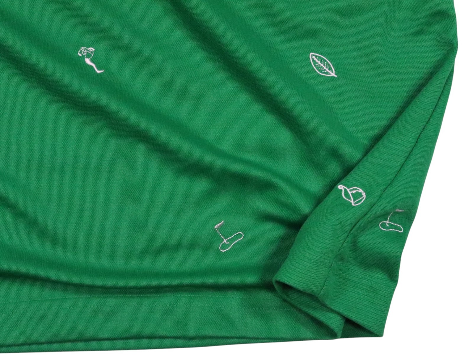 $95 ADIDAS Golf monogram embroidered recycle logo xxl ht6845 polo shirt emerald