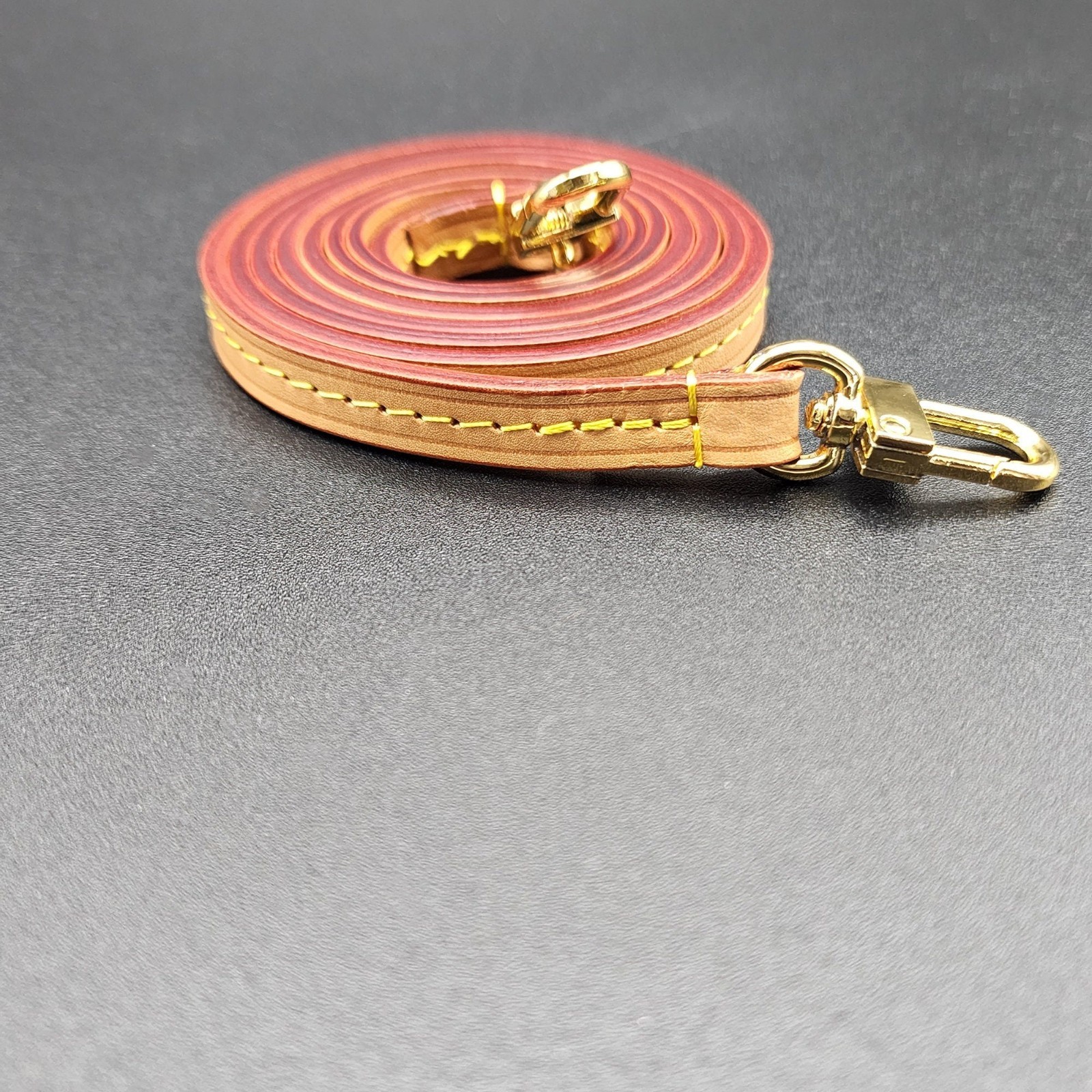 110cm Real Vachetta Lether Honey B FIXED SIZE Shoulder Strap For Pochette Mini..