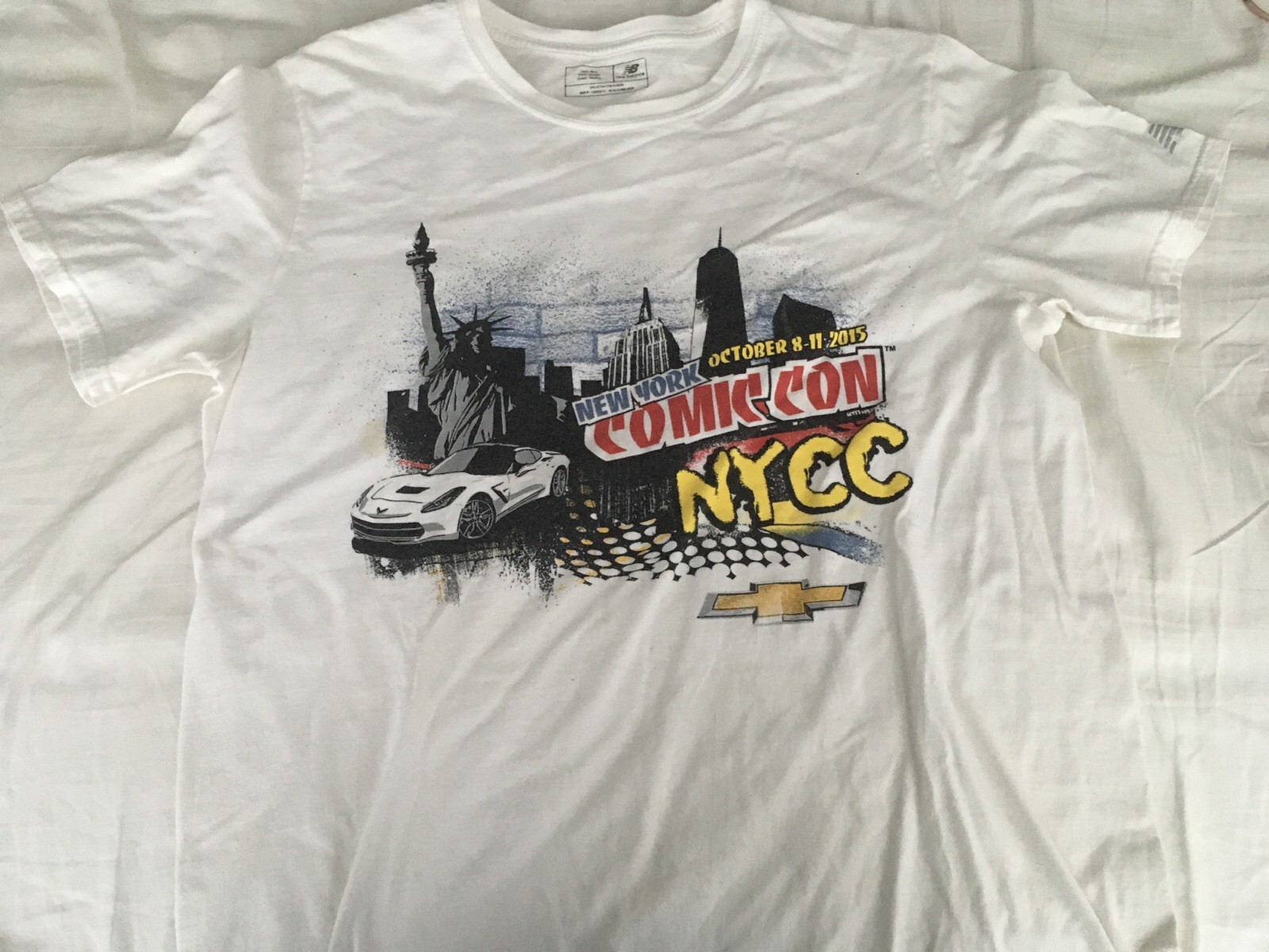 New Balance 2015 New York Comic Con White Graphic Tee Shirt Large